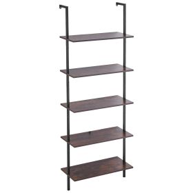 VEVOR Industrial Square Pipe Shelf 5 Tier 24x11.8in Wall-Mount for Bedroom