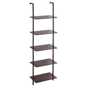 VEVOR Industrial Square Pipe Shelf 5 Tier 17.3x11.8in Wall-Mount for Bedroom