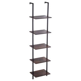 VEVOR Industrial Square Pipe Shelf 5 Tier 15.6x11.8in Wall-Mount for Bedroom