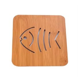 Anti-scalding Bamboo Insulation Table Mat Coaster for Home (Color: Natural, Type: Style A)