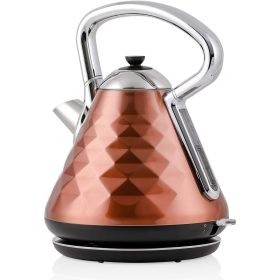 Electric Kettle Hot Water Boiler Stainless Steel 1.7 L Automatic Shut-Off 1500W Cleo Collection Cool Touch Handle Portable Brew Coffee Maker Tea (Actual Color: Copper)